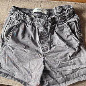 Hollister Washed Gray Drawstring Casual Shorts XS